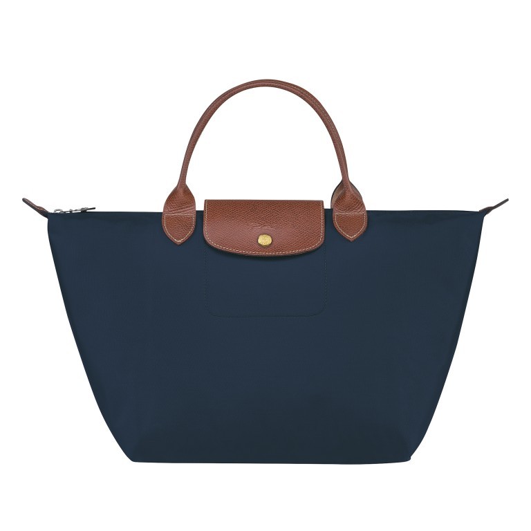 Handtasche Le Pliage Handtasche M Dunkelblau, Farbe: blau/petrol, Marke: Longchamp, EAN: 3597922208982, Abmessungen in cm: 30x28x20, Bild 1 von 4