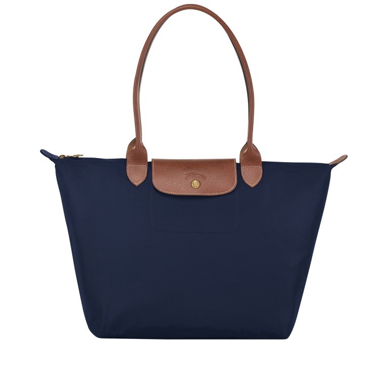 Shopper Le Pliage Shopper L 089-1899 Dunkelblau, Farbe: blau/petrol, Marke: Longchamp, EAN: 3597922209484, Abmessungen in cm: 31x30x19, Bild 1 von 5