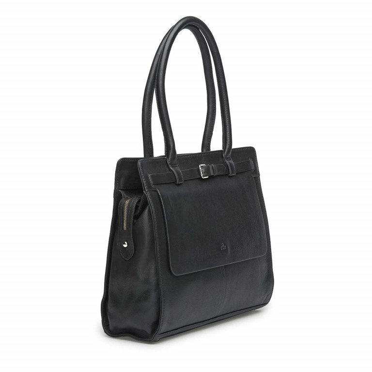 Shopper Sorrano Saga Black, Farbe: schwarz, Marke: Adax, EAN: 5705483150475, Abmessungen in cm: 34x28x13, Bild 2 von 3