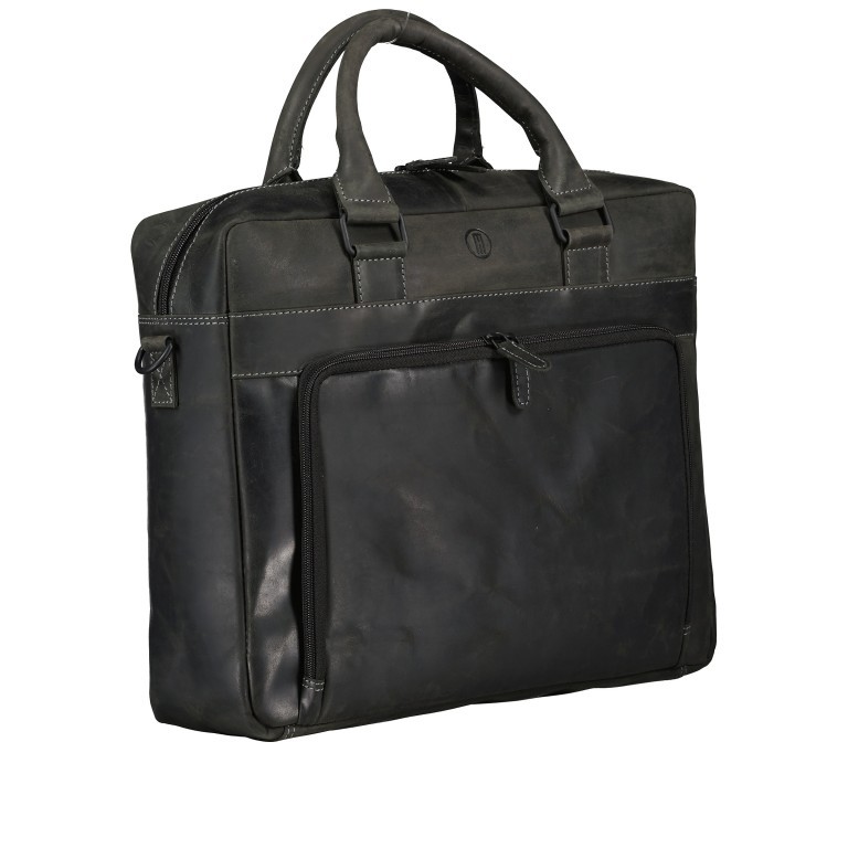 Aktentasche Huntsville Hauke mit Laptopfach 15 Zoll, Marke: Hausfelder Manufaktur, Abmessungen in cm: 40x31x13, Bild 2 von 7