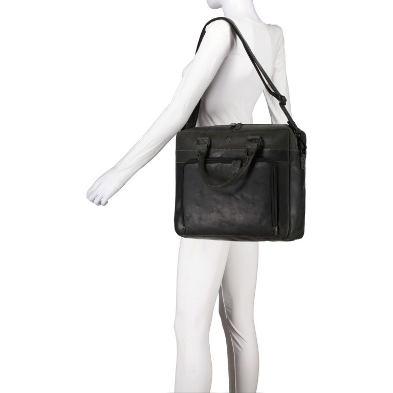 Aktentasche Huntsville Hauke mit Laptopfach 15 Zoll, Marke: Hausfelder Manufaktur, Abmessungen in cm: 40x31x13, Bild 5 von 7
