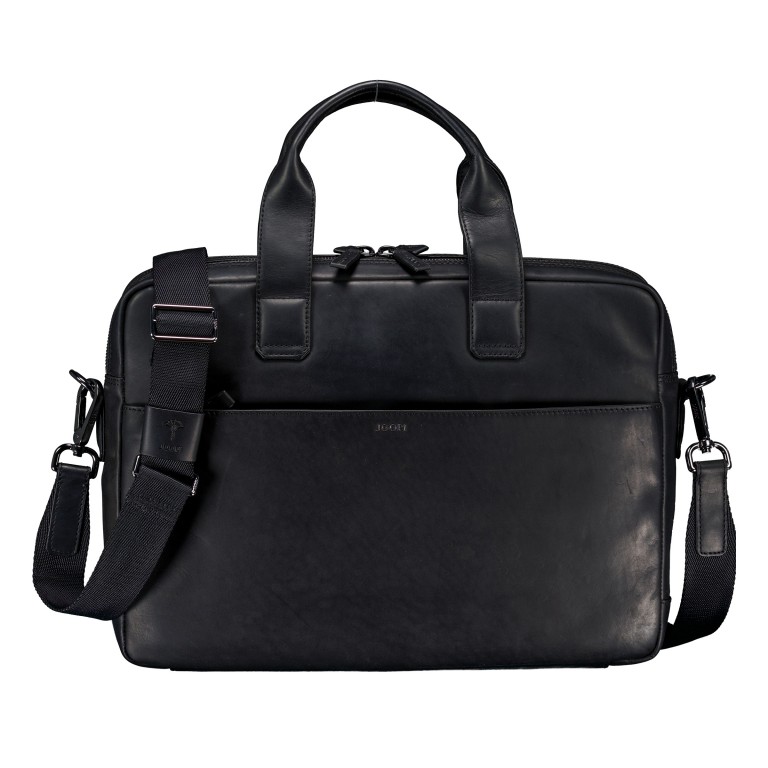 Aktentasche Cerratano Pandion MHZ, Farbe: schwarz, cognac, Marke: Joop!, Abmessungen in cm: 40x28x9.5, Bild 1 von 6