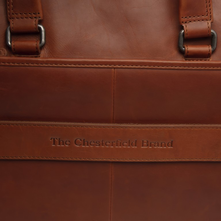 Aktentasche Elvas mit Laptopfach 15 Zoll, Farbe: schwarz, cognac, Marke: The Chesterfield Brand, Abmessungen in cm: 40x31x8, Bild 7 von 8