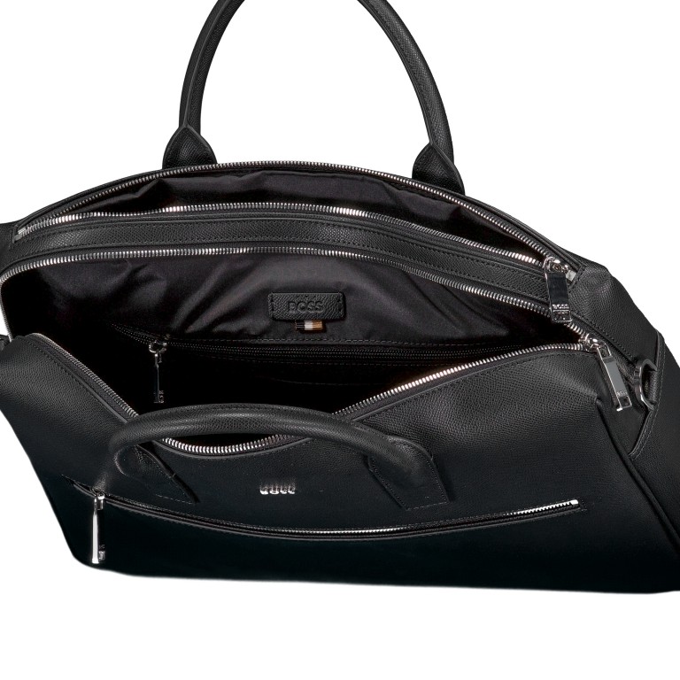 Aktentasche Daxter Double Document Case, Farbe: schwarz, braun, Marke: BOSS, Abmessungen in cm: 40x30x10, Bild 6 von 6