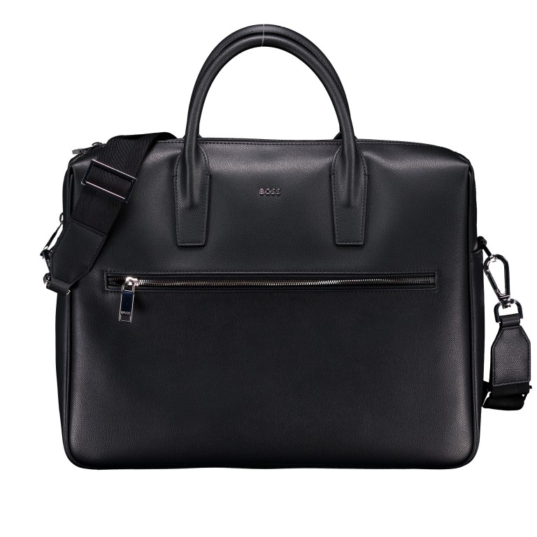 Aktentasche Daxter Double Document Case, Farbe: schwarz, braun, Marke: BOSS, Abmessungen in cm: 40x30x10, Bild 1 von 6