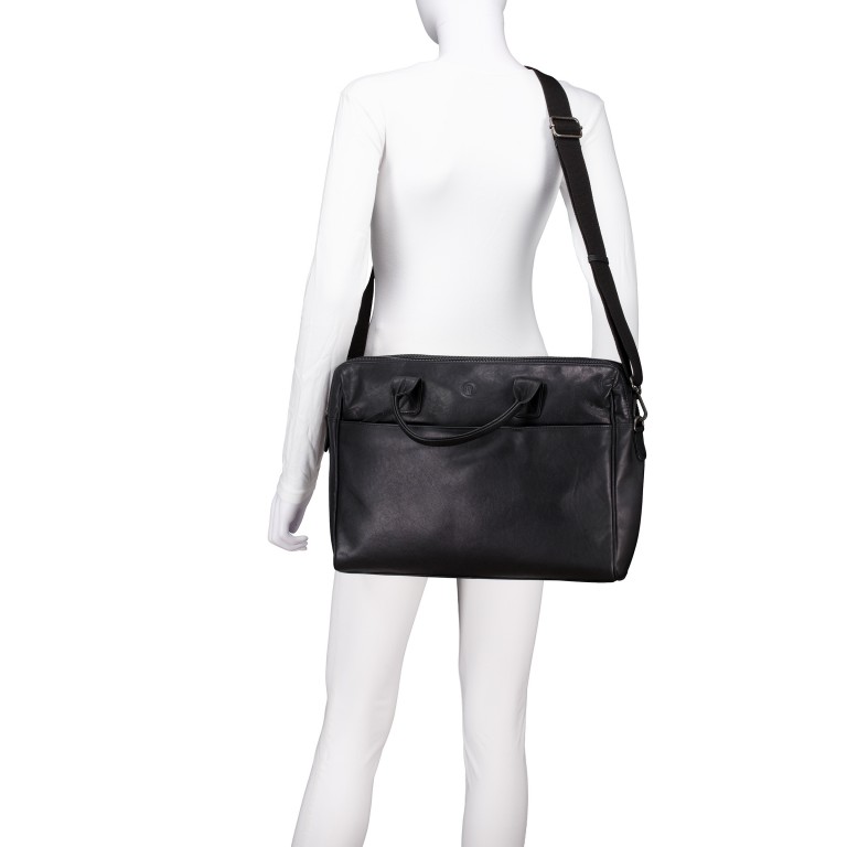 Aktentasche mit Laptopfach 17 Zoll, Marke: Hausfelder Manufaktur, Abmessungen in cm: 40.5x28.5x9, Bild 5 von 6