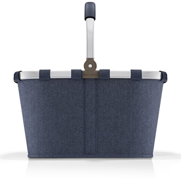 Einkaufskorb Carrybag Heringbone Dark Blue, Farbe: blau/petrol, Marke: Reisenthel, EAN: 4012013733741, Abmessungen in cm: 48x29x28, Bild 2 von 5