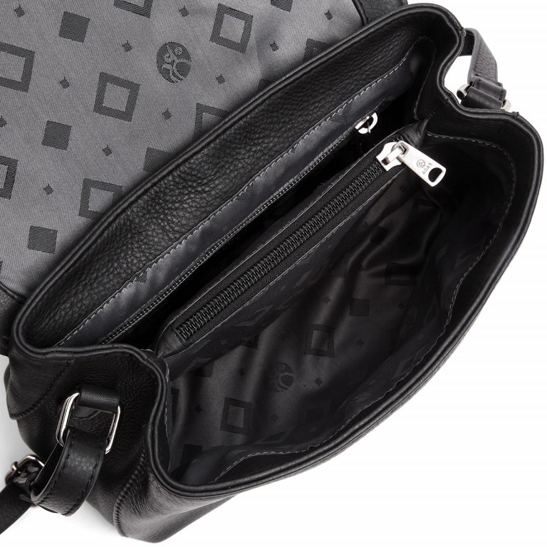 Handtasche Sorano Antonella Black, Farbe: schwarz, Marke: Adax, EAN: 5705483191478, Abmessungen in cm: 25x18x10, Bild 3 von 3