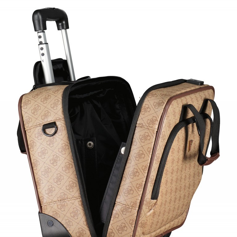 Pilotenkoffer Vezzola 4G-Logo mit USB-Anschluss für Powerbank Braun Ochre, Farbe: braun, Marke: Guess, EAN: 7621701507594, Abmessungen in cm: 42x35x19, Bild 10 von 10