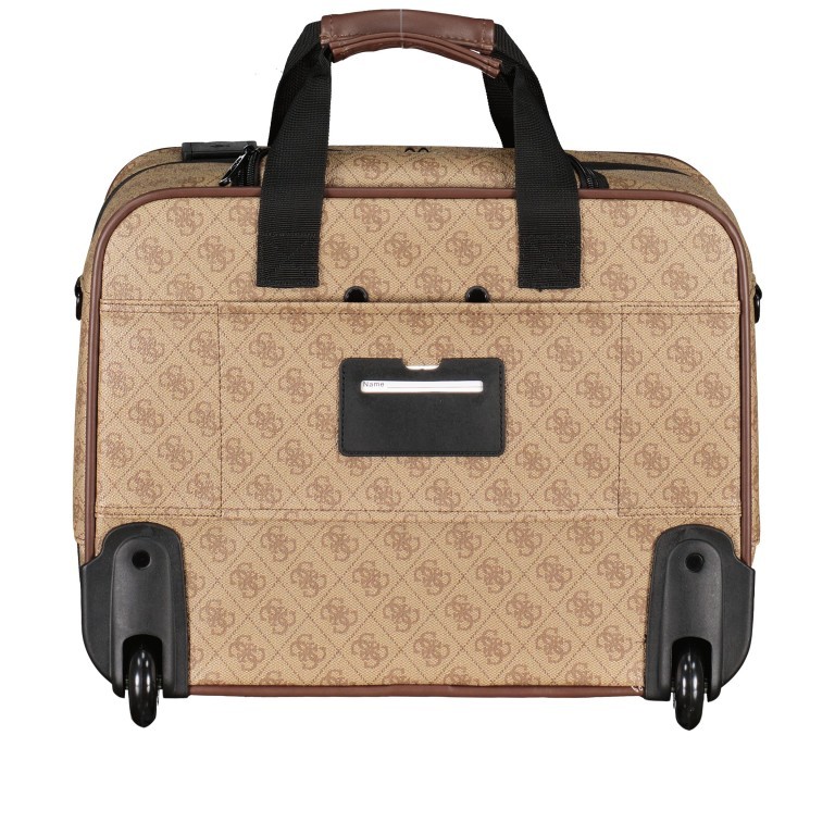 Pilotenkoffer Vezzola 4G-Logo mit USB-Anschluss für Powerbank Braun Ochre, Farbe: braun, Marke: Guess, EAN: 7621701507594, Abmessungen in cm: 42x35x19, Bild 6 von 10