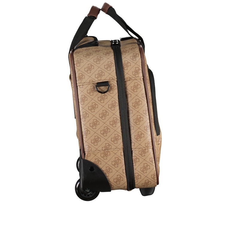 Pilotenkoffer Vezzola 4G-Logo mit USB-Anschluss für Powerbank Braun Ochre, Farbe: braun, Marke: Guess, EAN: 7621701507594, Abmessungen in cm: 42x35x19, Bild 4 von 10