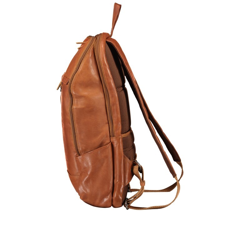 Rucksack Vintage 3.0 mit Laptopfach 15 Zoll Schwarz, Farbe: schwarz, Marke: Hausfelder Manufaktur, EAN: 4065646007079, Abmessungen in cm: 30x44x13, Bild 3 von 9
