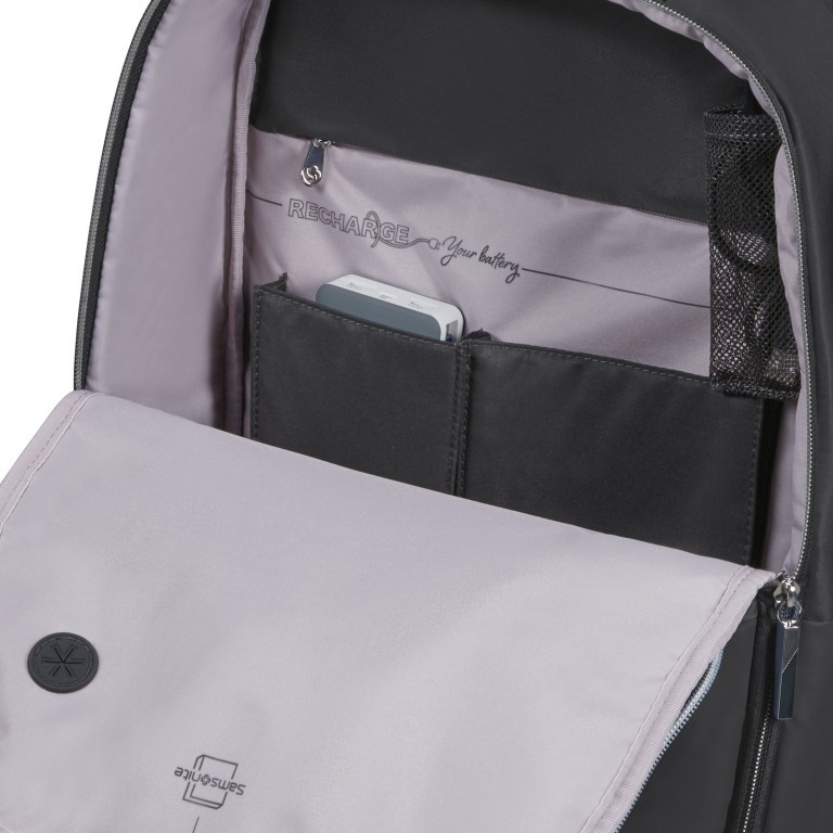 Rucksack Workationist mit Laptopfach 15.6 Zoll Quartz, Farbe: grau, Marke: Samsonite, EAN: 5400520154217, Abmessungen in cm: 28x43x16.5, Bild 9 von 20