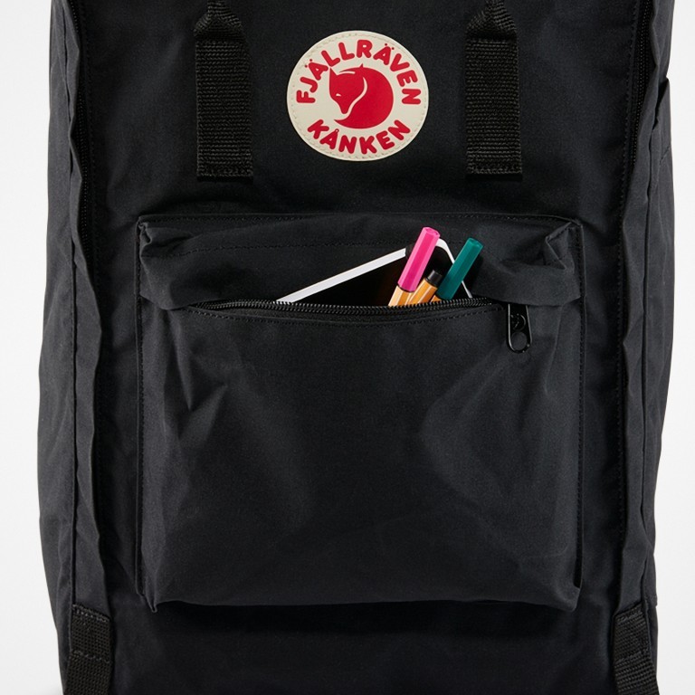 Rucksack Kånken Laptop 17 Zoll, Farbe: schwarz, anthrazit, grau, blau/petrol, grün/oliv, rot/weinrot, orange, gelb, Marke: Fjällräven, Abmessungen in cm: 27x41x18, Bild 10 von 15