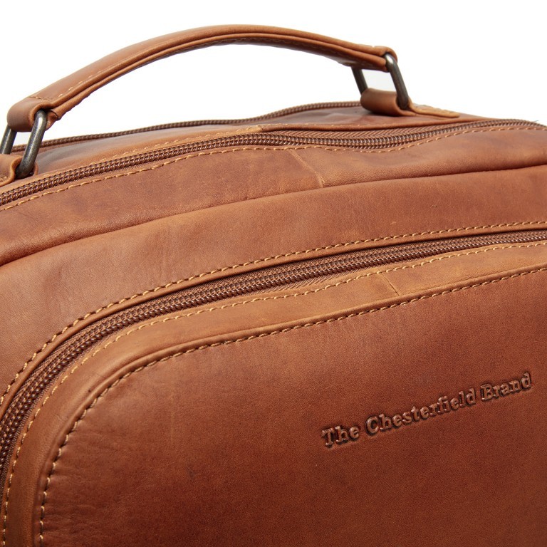 Rucksack Lennox mit Laptopfach 15 Zoll, Farbe: schwarz, cognac, Marke: The Chesterfield Brand, Abmessungen in cm: 31x42x13, Bild 8 von 8