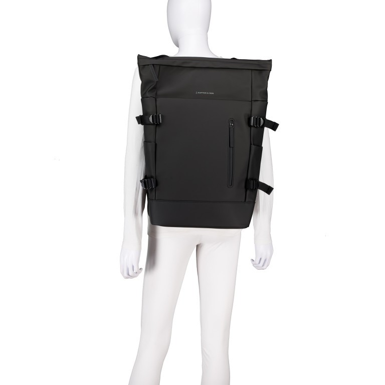 Rucksack Helsinki Pro, Farbe: schwarz, grau, blau/petrol, Marke: Kapten & Son, Abmessungen in cm: 30x52x15.5, Bild 6 von 10
