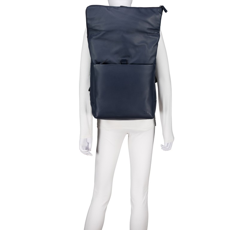 Rucksack Tromsoe Courier Backpack, Farbe: blau/petrol, grün/oliv, Marke: Jost, Abmessungen in cm: 30x44x14.5, Bild 6 von 6