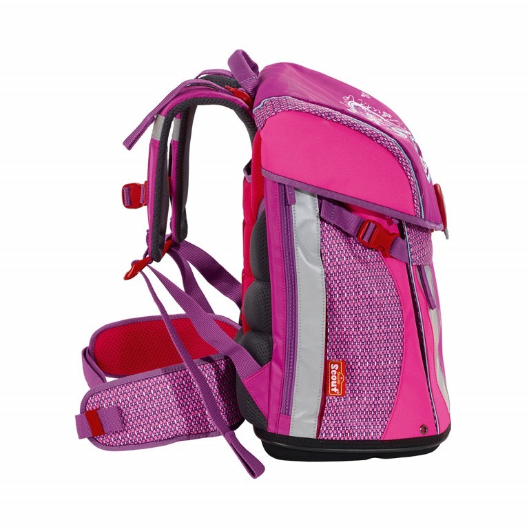 Schulranzen Sunny Set 4-teilig Pink, Farbe: rosa/pink, Marke: Scout, Abmessungen in cm: 30x39x20, Bild 3 von 9