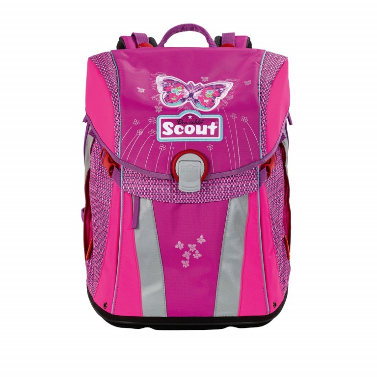 Schulranzen Sunny Set 4-teilig Pink, Farbe: rosa/pink, Marke: Scout, Abmessungen in cm: 30x39x20, Bild 2 von 9