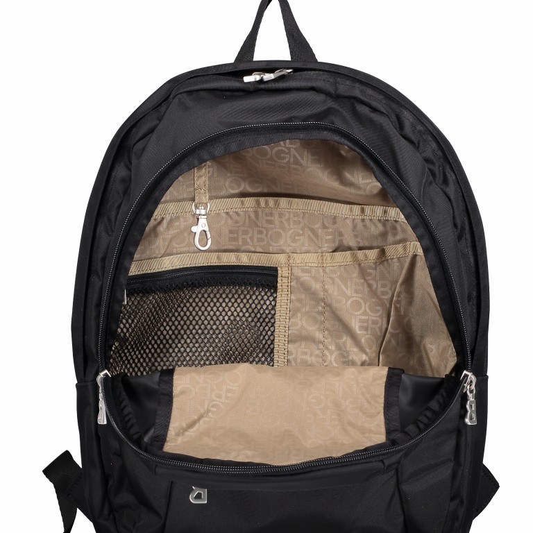 Rucksack spirit Katmandu Black, Farbe: schwarz, Marke: Bogner, Abmessungen in cm: 30x40x11, Bild 5 von 6