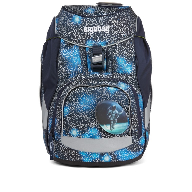 Schulranzen Pack Super Reflex Glow Set 6-teilig Modell 2022 Bär Anhalter durch die Galaxis, Farbe: blau/petrol, Marke: Ergobag, EAN: 4057081119417, Abmessungen in cm: 28x40x25, Bild 2 von 8