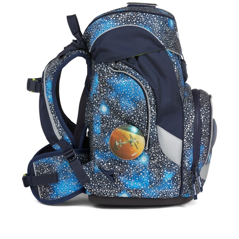 Schulranzen Pack Super Reflex Glow Set 6-teilig Modell 2022 Bär Anhalter durch die Galaxis, Farbe: blau/petrol, Marke: Ergobag, EAN: 4057081119417, Abmessungen in cm: 28x40x25, Bild 4 von 8