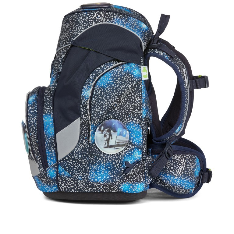 Schulranzen Pack Super Reflex Glow Set 6-teilig Modell 2022 Bär Anhalter durch die Galaxis, Farbe: blau/petrol, Marke: Ergobag, EAN: 4057081119417, Abmessungen in cm: 28x40x25, Bild 5 von 8