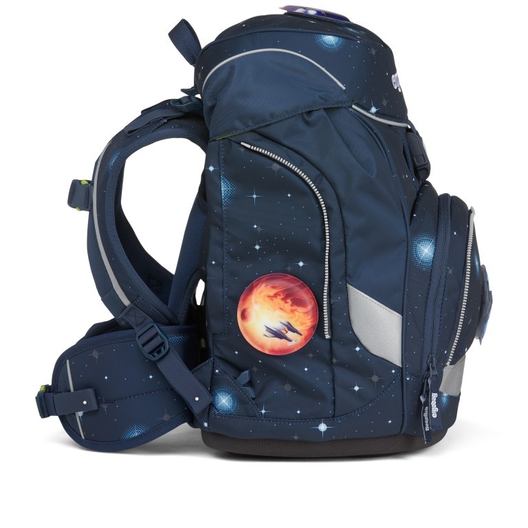 Schulranzen Pack Galaxy Glow Edition Set 6-teilig Modell 2022 KoBärnikus, Farbe: blau/petrol, Marke: Ergobag, EAN: 4057081119332, Abmessungen in cm: 25x35x22, Bild 4 von 12