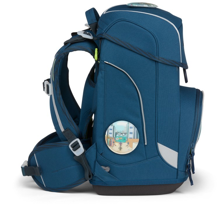 Schulranzen Cubo Eco Hero Edition Set 5-teilig Modell 2022 RobotBär, Farbe: blau/petrol, Marke: Ergobag, EAN: 4057081119691, Abmessungen in cm: 25x40x20, Bild 3 von 11