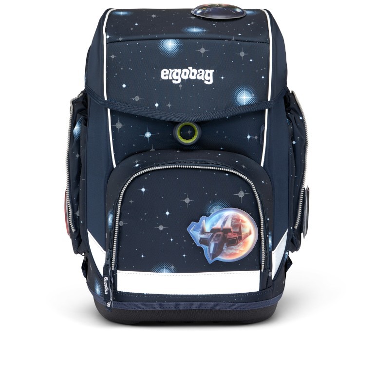 Schulranzen Cubo Galaxy Glow Set 5-teilig KoBärnikus, Farbe: blau/petrol, Marke: Ergobag, EAN: 4057081177073, Abmessungen in cm: 28x40x25, Bild 6 von 7