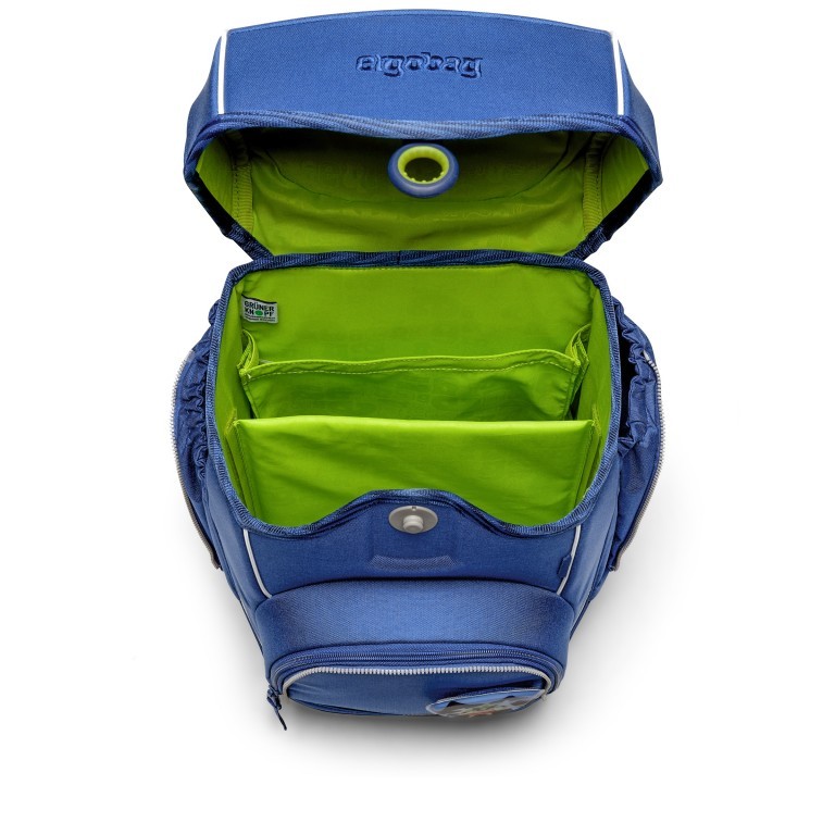 Schulranzen Cubo Eco Hero Set 5-teilig WaldmonstBär, Farbe: blau/petrol, Marke: Ergobag, EAN: 4057081151936, Abmessungen in cm: 28x40x25, Bild 6 von 10