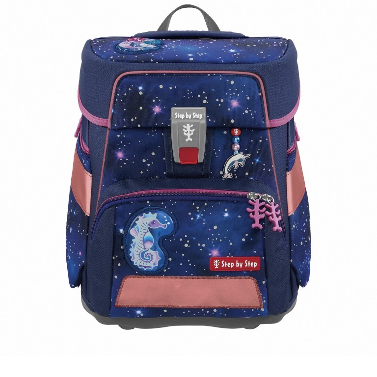 Schulranzen Space Reflect Special Edition 5-teilig Star Seahorse Zoe, Farbe: blau/petrol, Marke: Step by Step, EAN: 4047443485809, Abmessungen in cm: 28x37x22, Bild 2 von 15