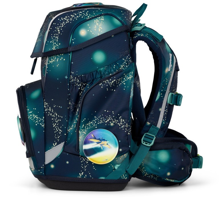 Schulranzen Cubo Galaxy Glow Set 5-teilig Modell 2025, Marke: Ergobag, Abmessungen in cm: 28x38x25, Bild 4 von 8