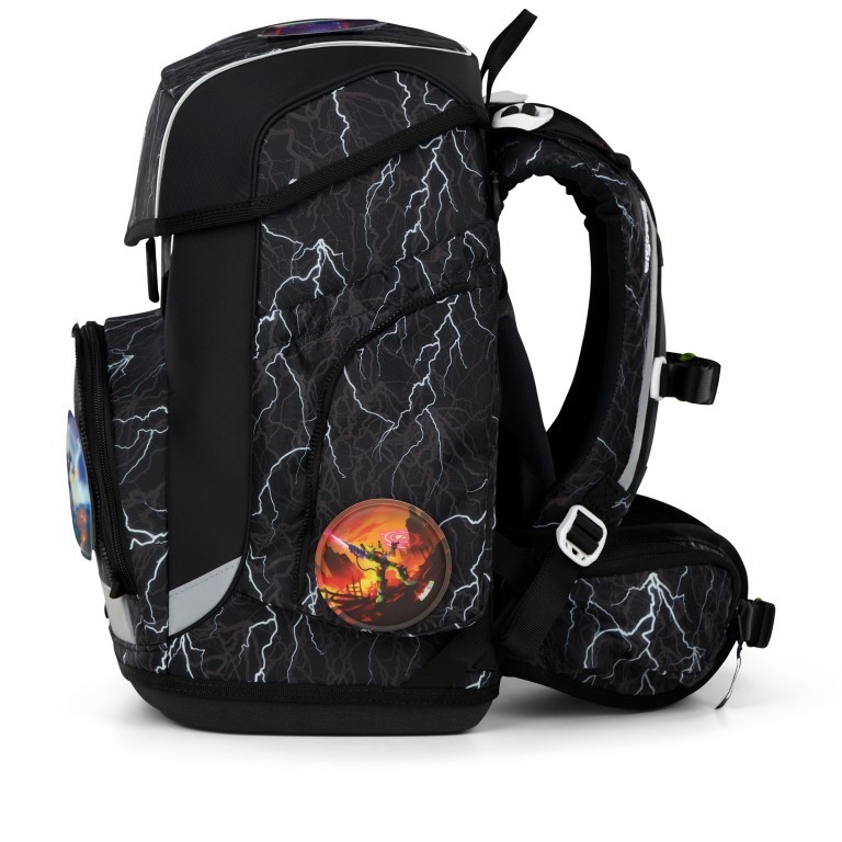 Schulranzen Cubo Reflex Glow Set 5-teilig Modell 2025, Marke: Ergobag, Abmessungen in cm: 28x38x25, Bild 4 von 8