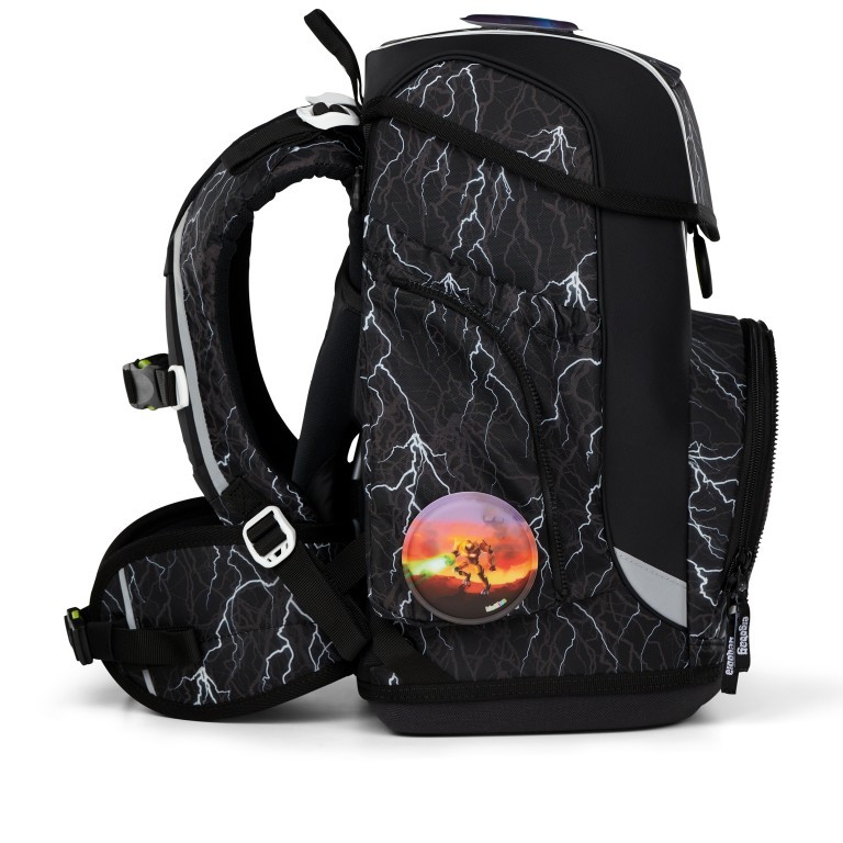 Schulranzen Cubo Reflex Glow Set 5-teilig Modell 2025, Marke: Ergobag, Abmessungen in cm: 28x38x25, Bild 6 von 8