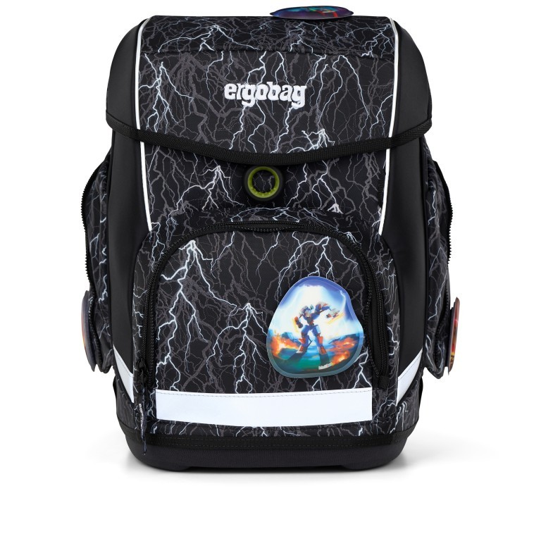 Schulranzen Cubo Reflex Glow Set 5-teilig Modell 2025, Marke: Ergobag, Abmessungen in cm: 28x38x25, Bild 3 von 8