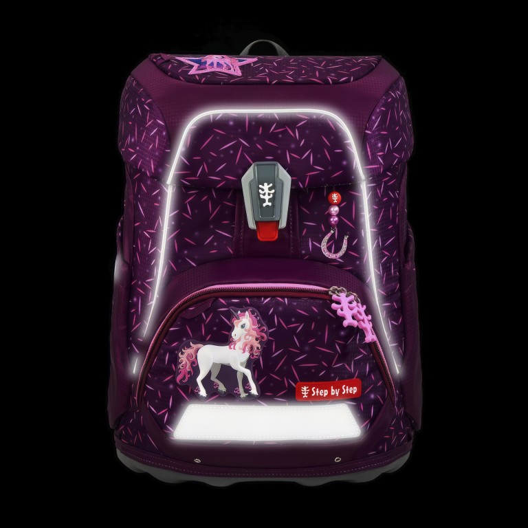 Schulranzen Fit Set 5-teilig, Farbe: schwarz, grau, blau/petrol, grün/oliv, rot/weinrot, flieder/lila, Marke: Step by Step, Abmessungen in cm: 28x37.5x20, Bild 16 von 16