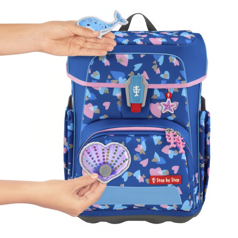 Schulranzen Cloud Special Edition Reflect Set 5-teilig, Farbe: blau/petrol, Marke: Step by Step, Abmessungen in cm: 28x37.5x20, Bild 3 von 16