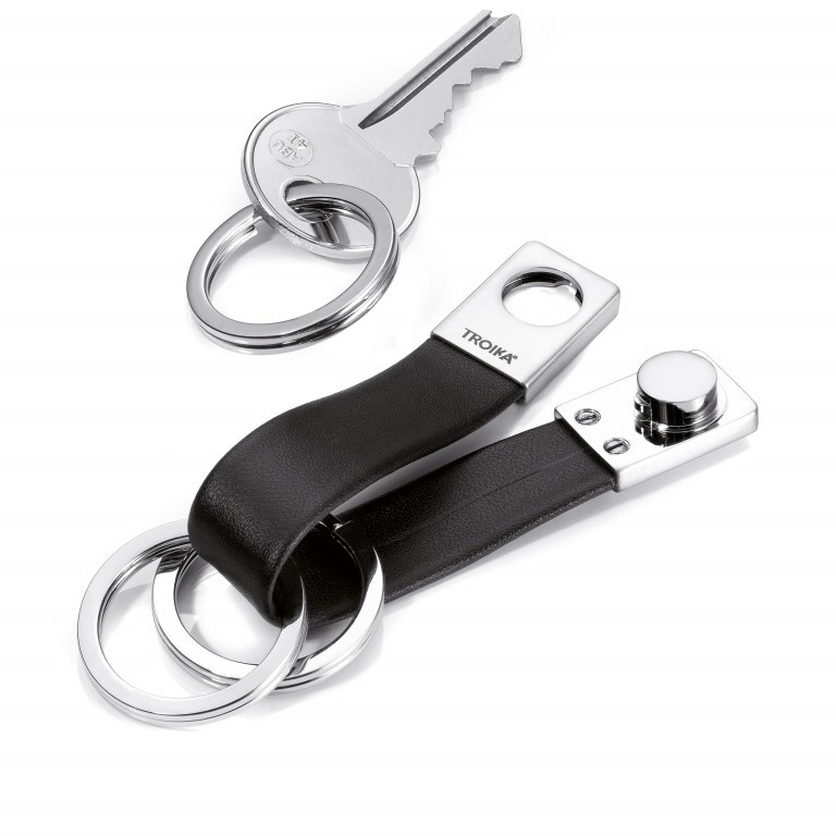 Schlüsselanhänger Twister Schwarz, Farbe: schwarz, Marke: Troika, EAN: 4024023116810, Abmessungen in cm: 0.9x7.5x1.9, Bild 3 von 3