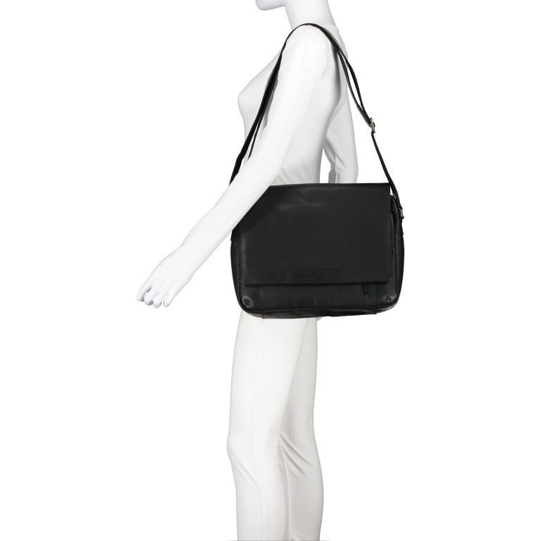Kuriertasche Gili mit Laptopfach 14 Zoll BRAUN, Farbe: braun, Marke: The Chesterfield Brand, EAN: 8719241089003, Abmessungen in cm: 34.5x27x8, Bild 3 von 7