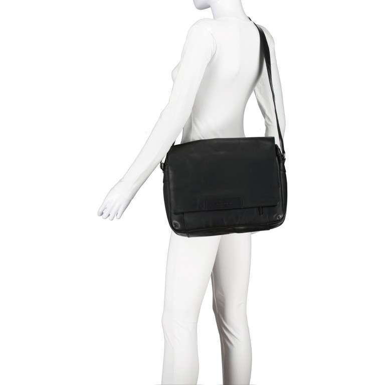 Kuriertasche Gili mit Laptopfach 14 Zoll BRAUN, Farbe: braun, Marke: The Chesterfield Brand, EAN: 8719241089003, Abmessungen in cm: 34.5x27x8, Bild 4 von 7