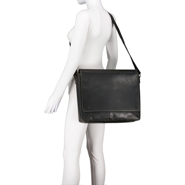 Kuriertasche Huntsville Heiner mit Laptopfach 15 Zoll, Marke: Hausfelder Manufaktur, Abmessungen in cm: 39x34x9.5, Bild 5 von 6