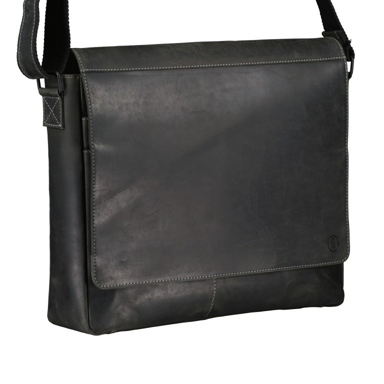 Kuriertasche Huntsville Heiner mit Laptopfach 15 Zoll, Marke: Hausfelder Manufaktur, Abmessungen in cm: 39x34x9.5, Bild 2 von 6
