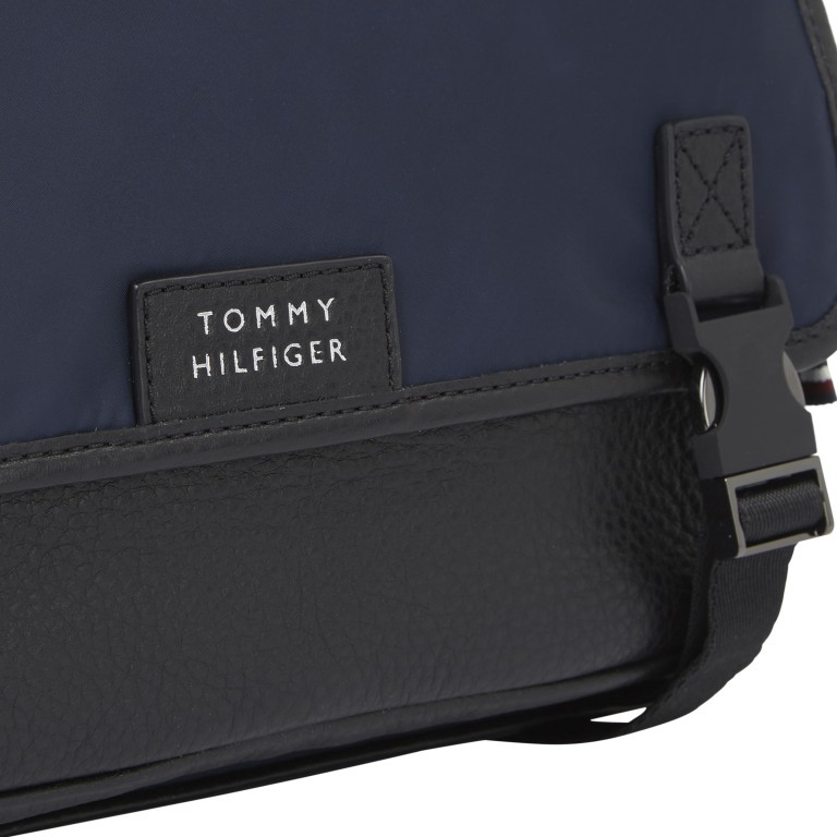 Kuriertasche Lux Nylon Mini Messenger, Farbe: blau/petrol, taupe/khaki, Marke: Tommy Hilfiger, Abmessungen in cm: 27.5x19.5x7, Bild 4 von 4