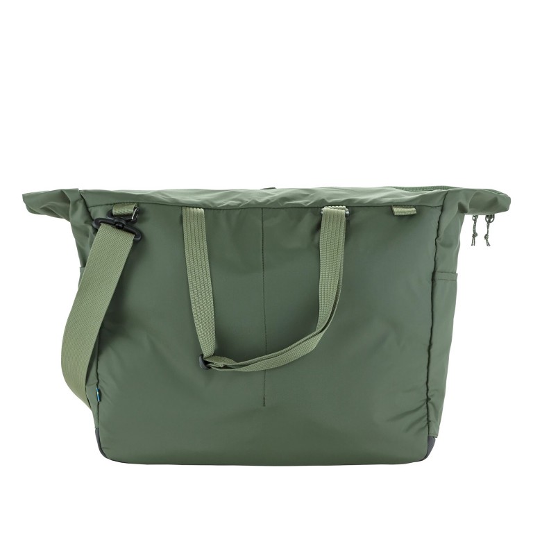 Shopper / Reisetasche High Coast Tote 30 erweiterbar, Farbe: schwarz, blau/petrol, grün/oliv, Marke: Fjällräven, Abmessungen in cm: 40x38x19, Bild 3 von 9
