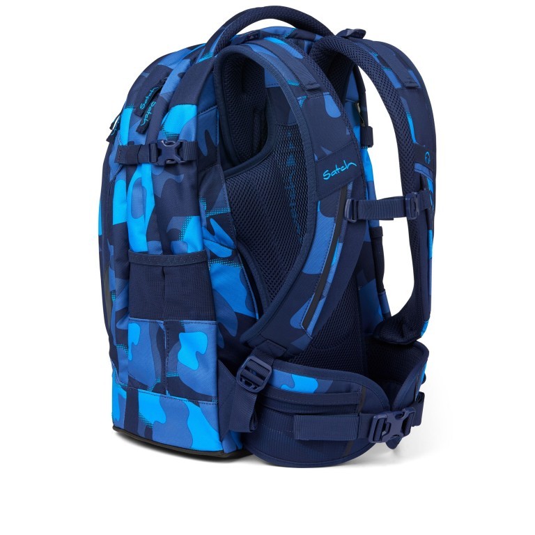 Rucksack Pack Chaka Curbs, Farbe: anthrazit, blau/petrol, grün/oliv, Marke: Satch, EAN: 4057081005192, Abmessungen in cm: 30x45x22, Bild 10 von 17