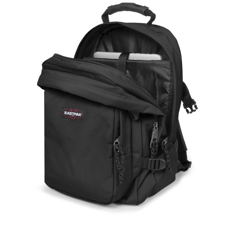 Rucksack Provider mit Laptopfach 15 Zoll Volumen 33 Liter, Farbe: schwarz, blau/petrol, Marke: Eastpak, Abmessungen in cm: 31x44x25, Bild 5 von 5