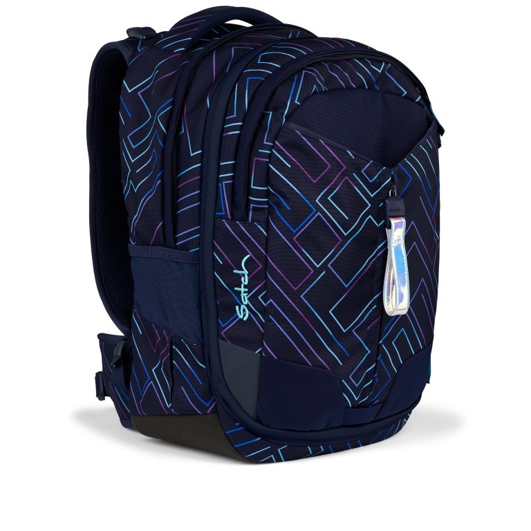 Rucksack Match 2025 erweiterbar auf 35 Liter, Farbe: schwarz, anthrazit, blau/petrol, grün/oliv, flieder/lila, orange, Marke: Satch, Abmessungen in cm: 30x45x24, Bild 2 von 10