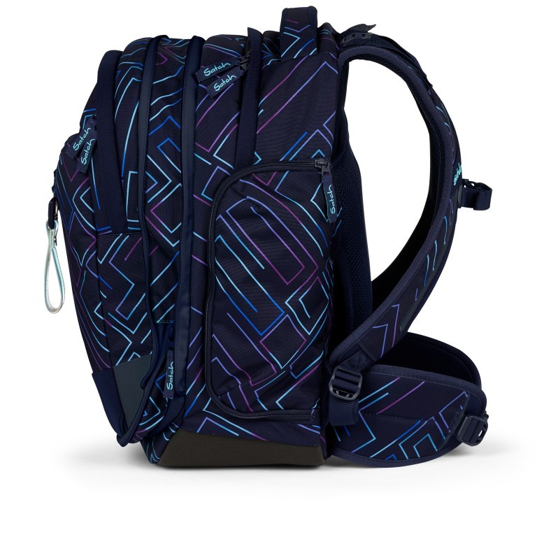 Rucksack Match 2025 erweiterbar auf 35 Liter, Farbe: schwarz, anthrazit, blau/petrol, grün/oliv, flieder/lila, orange, Marke: Satch, Abmessungen in cm: 30x45x24, Bild 6 von 10