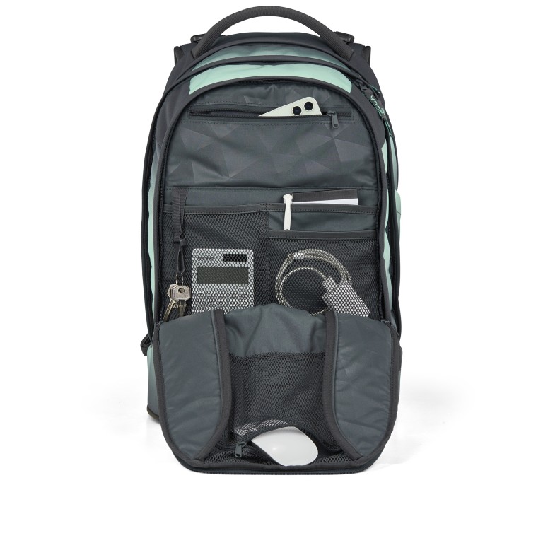 Rucksack Pack 2025, Farbe: schwarz, grau, blau/petrol, grün/oliv, flieder/lila, rosa/pink, Marke: Satch, Abmessungen in cm: 30x45x27, Bild 9 von 12
